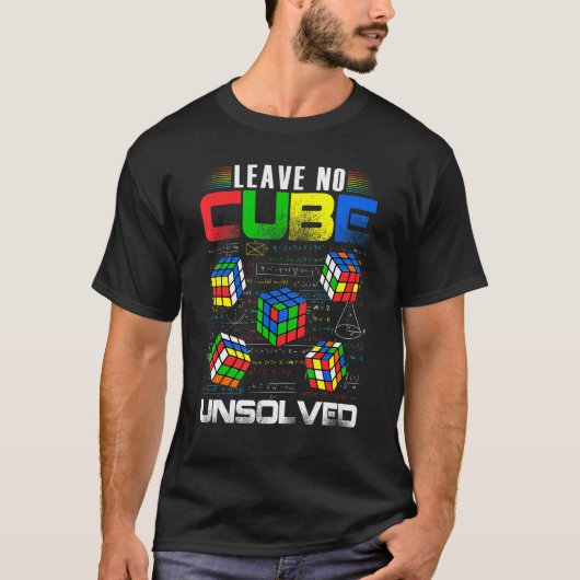 No 離れ Cube Unresolved おもしろい Speed Cubing Math Tシャツ (正面)