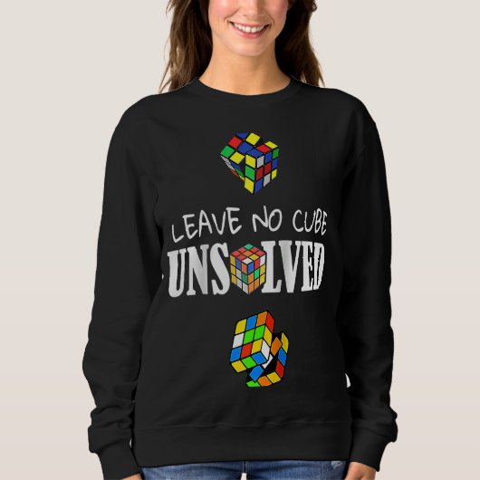No 離れ Cube Unresolved Speed Cubing Math Raglan スウェットシャツ (正面)