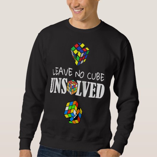 No 離れ Cube Unresolved Speed Cubing Math Raglan スウェットシャツ (正面)