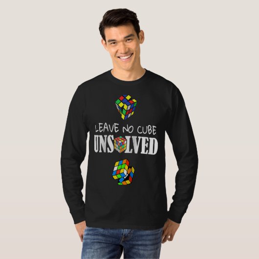 No 離れ Cube Unresolved Speed Cubing Math Raglan Tシャツ (正面フル)
