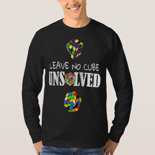 No 離れ Cube Unresolved Speed Cubing Math Raglan Tシャツ (正面)