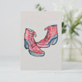 No 01、手スケッチの靴おもしろいコレクション サンキューカード (スタンド正面)