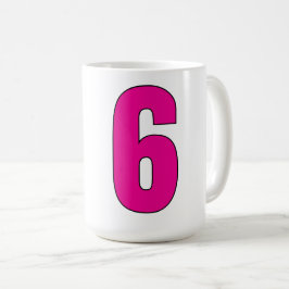 No. 06 – 数値スタイリッシュステートメントのアート コーヒーマグカップ