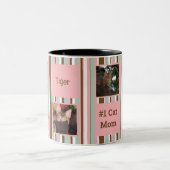 No.1キャットマムフォトコラージュナポリタンストライプ ツートーンマグカップ (中央)
