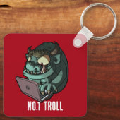 No.1ノートパソコンアニメのTrollインターネットロール キーホルダー (裏面)