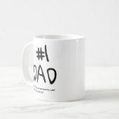 No.1パパの父の日のマグハート追加名 コーヒーマグカップ (正面左)