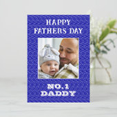 No 1パパ名とフォトファーザーズDay Blue シーズンカード (スタンド正面)