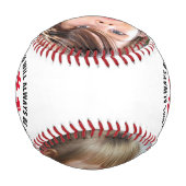 No.1パパ常にフォトコラージュ |父の日 野球ボール (裏面)