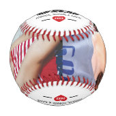 No.1パパ常にフォトコラージュ |父の日 野球ボール (正面)