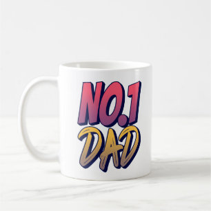 No.1パパ文字父の日 コーヒーマグカップ