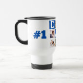 No.1パパ6フォトコラージュHappy Father's Day Blue トラベルマグ (左)