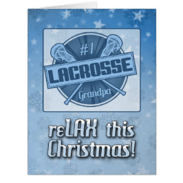 No.1ラクロスグランドパクリスマスカード、カスタマイズ可能