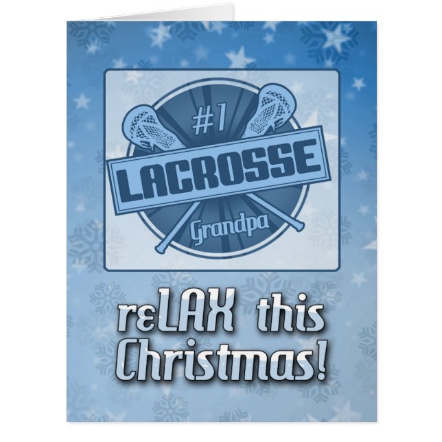 No.1ラクロスグランドパクリスマスカード、カスタマイズ可能 (正面)