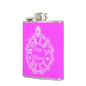 No.1ワールドステップマ最高のムムホワイトクラシックオンピンク フラスク (左)