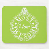 No.1最も母の素晴らしプリントホワクラシックイトライム マウスパッド (正面)