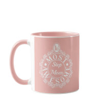 No.1最も継母素晴らし白いプリントのピンク