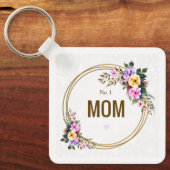 No.1母の日引用文キーリング キーホルダー (正面)