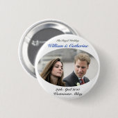 No.1王室のな結婚のウィリアム及びキャサリン 缶バッジ (正面&裏面)