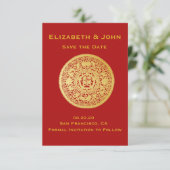 No.10を結婚するモダンな金ゴールドの倍の幸福 セーブザデート (スタンド正面)