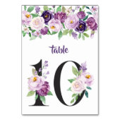 No. 10パープル&ラベンダー水カラーバラ テーブルナンバー (裏面)