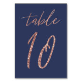 No. 10 – グラムグリッターバラ金ゴールドとブルー結婚ズ テーブルナンバー (裏面)