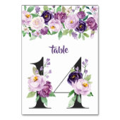 No. 14パープル&ラベンダー水カラーバラ テーブルナンバー (裏面)