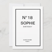 No 18 フレンチシック 18歳の誕生日パーティー 招待状 (正面)