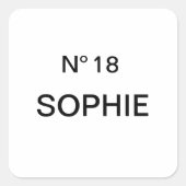 No 18 French Chic 18th Birthday Party スクエアシール (正面)