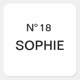 No 18 French Chic 18th Birthday Party スクエアシール
