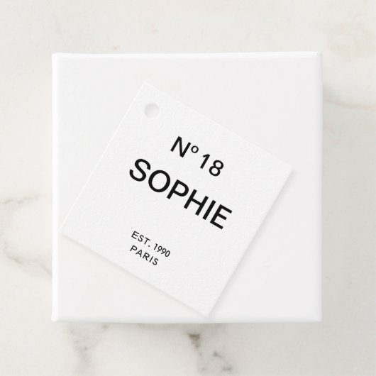 No 18 French Chic 18th Birthday Party フェイバータグ (インサイチュ)