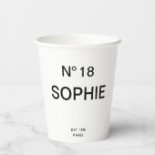 No 18 French Chic 18th Birthday Party 紙コップ (裏面)