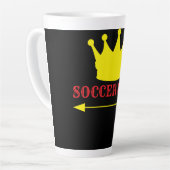 No 1 サッカー母 カフェラテマグ (左アングル)
