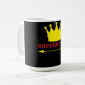 No 1 サッカー母 コーヒーマグカップ (正面左)