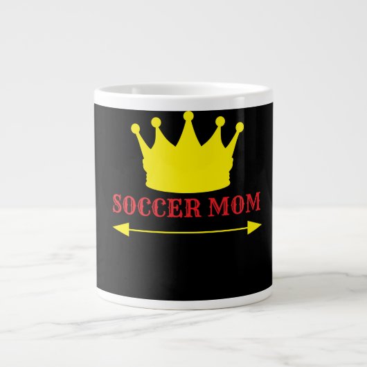 No 1 サッカー母 ジャンボコーヒーマグカップ (正面)