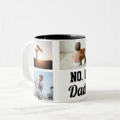 No.1 最高のパパ-父の日の写真 ツートーンマグカップ (正面左)