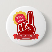 No 1 Best Dad Father's Day Birthday 缶バッジ (正面)