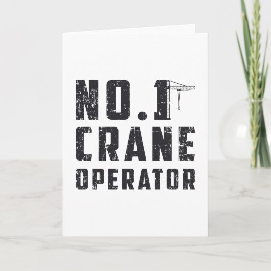 No. 1 Crane Operator Workers Construction Site カード (正面)