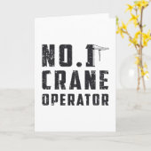 No. 1 Crane Operator Workers Construction Site カード (黄色い花)