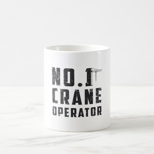 No. 1 Crane Operator Workers Construction Site コーヒーマグカップ (中央)