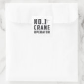 No. 1 Crane Operator Workers Construction Site スクエアシール (バッグ)
