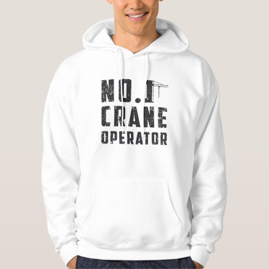 No. 1 Crane Operator Workers Construction Site パーカ (正面)