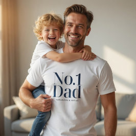 No.1 Dad オリジナルTシャツ | カスタムDad  Tシャツ