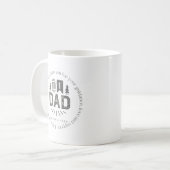 No. 1 Dad Vintage Circle 名前入り コーヒーマグカップ (正面左)