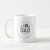 No. 1 Dad Vintage Circle 名前入り コーヒーマグカップ (左)