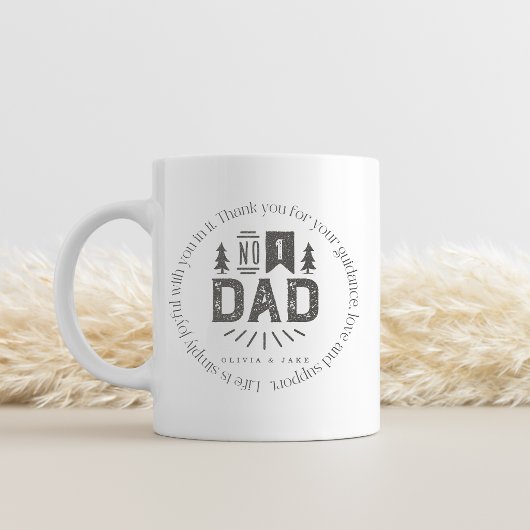 No. 1 Dad Vintage Circle 名前入り コーヒーマグカップ