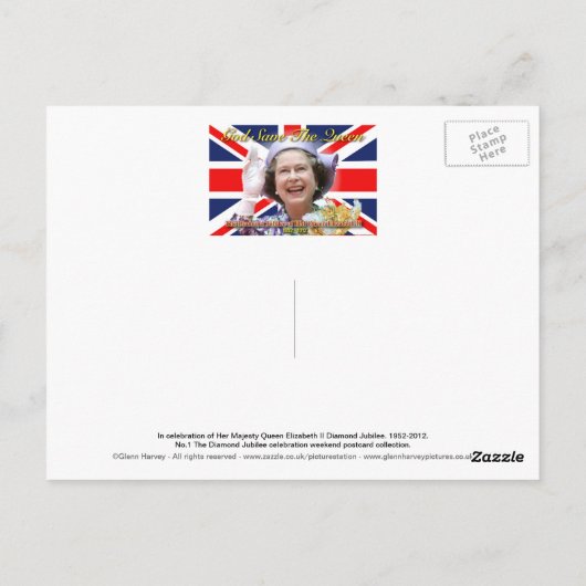 No.1 HMエリザベス女王の60周年記念 ポストカード (裏面)