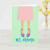 No 1 Mama イラストカード カード (黄色い花)