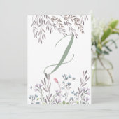 No.2の野生の花の結婚式テーブルカード（両面） 招待状 (スタンド正面)