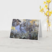 No.2スヴァントヴィトのお祝い、ミュシャ カード (黄色い花)