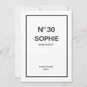No 30 フレンチシック 30歳の誕生日パーティー 招待状 (正面)